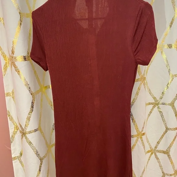 NWT Women’s Wild Fable Slinky Button Down Collar Dress Size Small - Picture 4 of 5